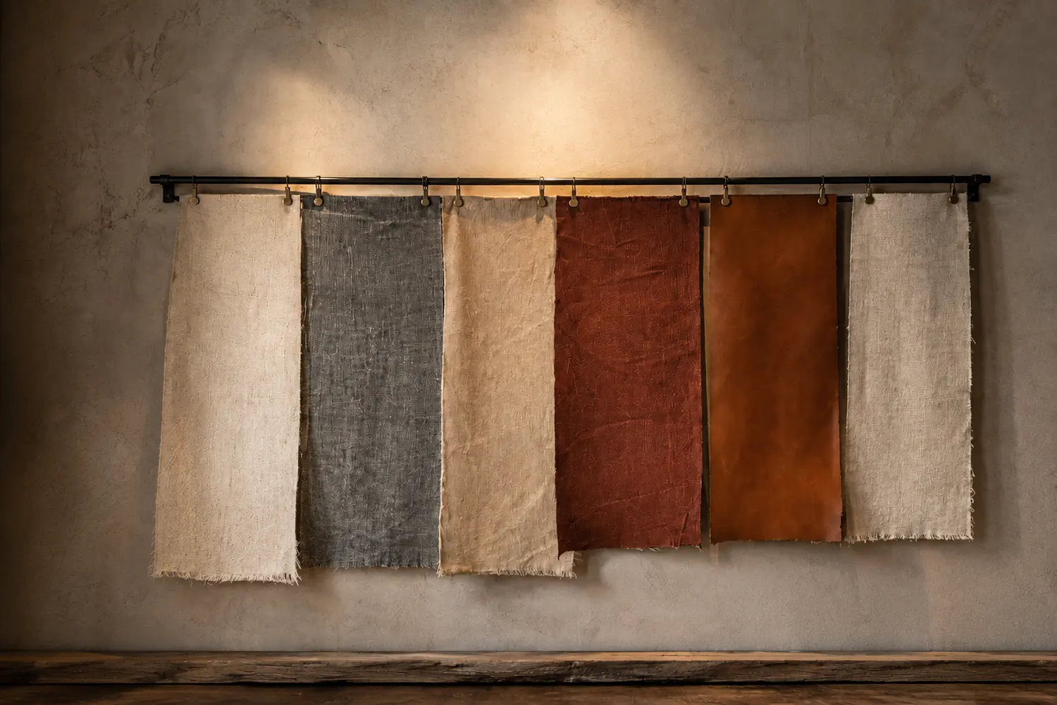 Fabric and linen swatches